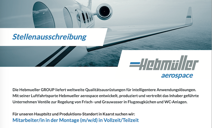 Stellenausschreibung Hebmueller aerospace
